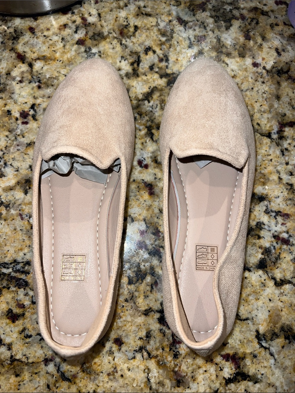 Suede Slip-On Loafers in Blush for Women